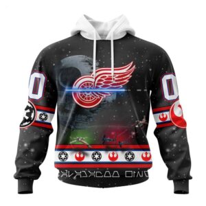 Customized NHL Detroit Red Wings Hoodie Special Star Wars Design Hoodie 1