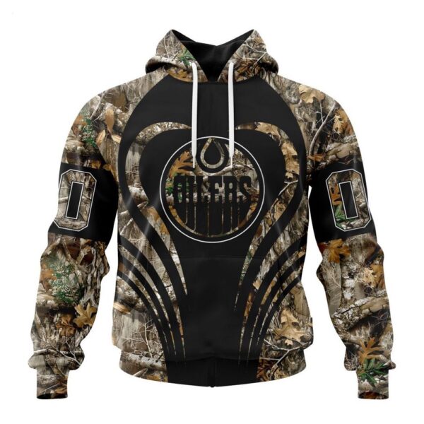 Customized NHL Edmonton Oilers Hoodie Special Camo Hunting Hoodie