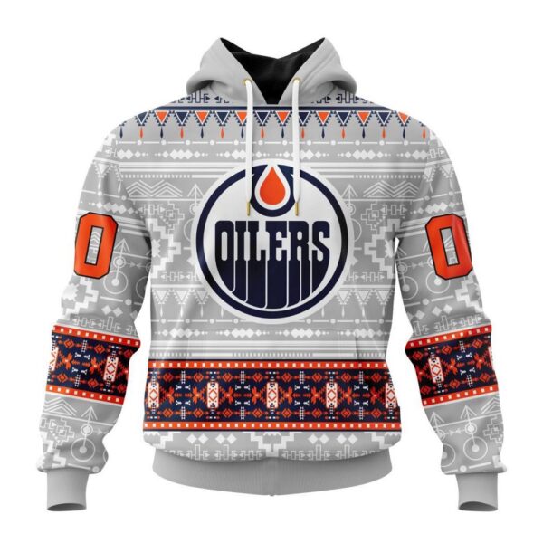 Customized NHL Edmonton Oilers Hoodie Special Native Design Hoodie