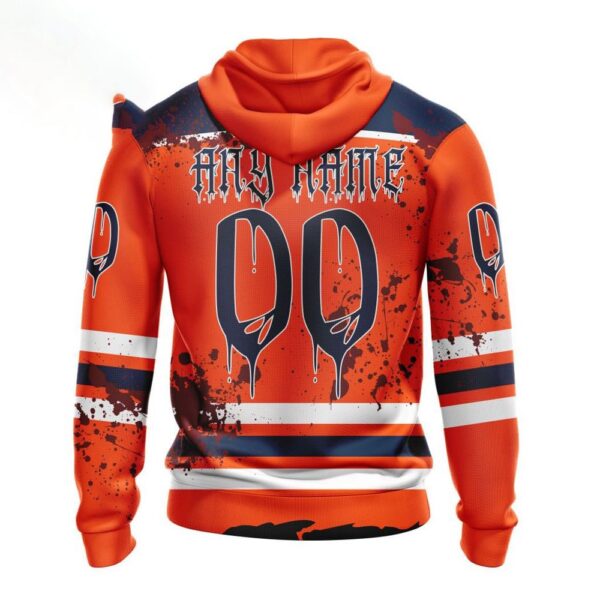 Customized NHL Edmonton Oilers Hoodie Specialized Design Jersey With Your Ribs For Halloween Hoodie