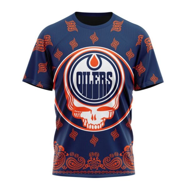 Customized NHL Edmonton Oilers T-Shirt Special Grateful Dead Design T-Shirt