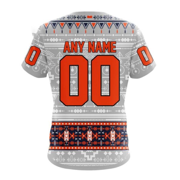 Customized NHL Edmonton Oilers T-Shirt Special Native Design T-Shirt