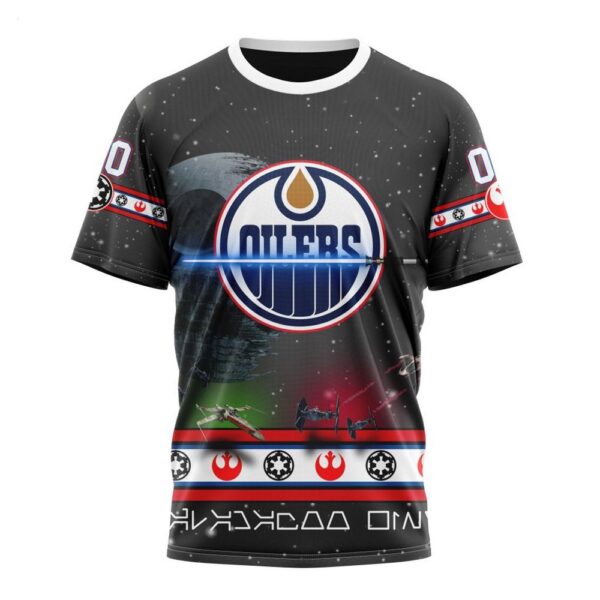 Customized NHL Edmonton Oilers T-Shirt Special Star Wars Design T-Shirt