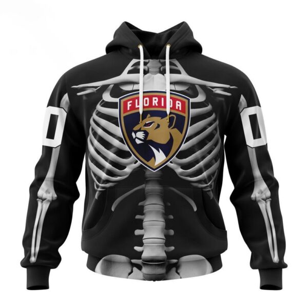 Customized NHL Florida Panthers Hoodie Special Skeleton Costume For Halloween Hoodie