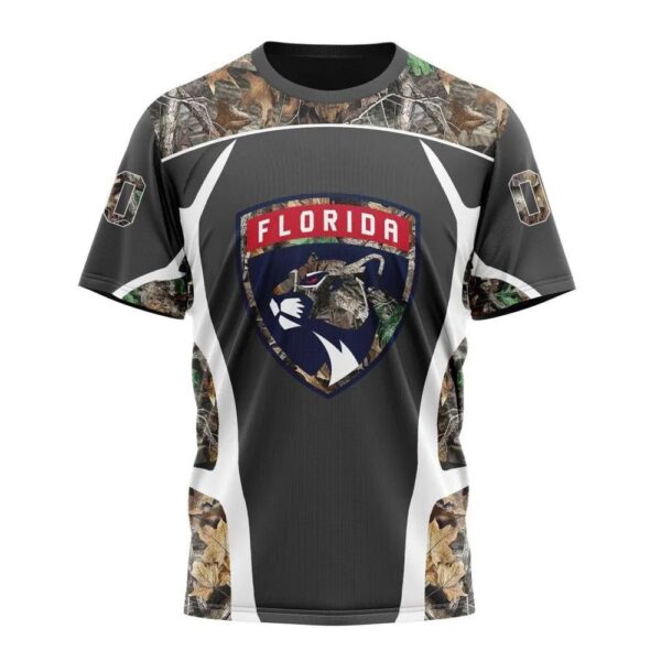 Customized NHL Florida Panthers T-Shirt Special Camo Hunting Design T-Shirt