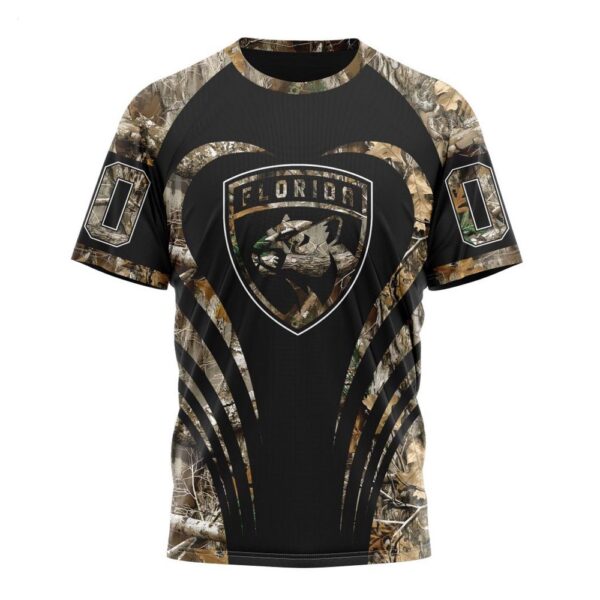 Customized NHL Florida Panthers T-Shirt Special Camo Hunting T-Shirt