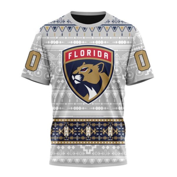 Customized NHL Florida Panthers T-Shirt Special Native Design T-Shirt