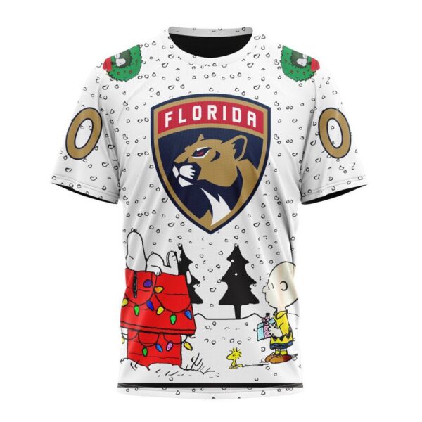 Customized NHL Florida Panthers T-Shirt Special Peanuts Design T-Shirt