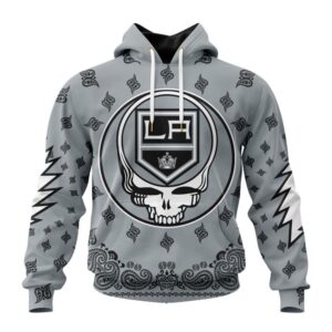 Customized NHL Los Angeles Kings Hoodie Special Grateful Dead Design Hoodie 1