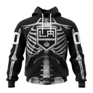 Customized NHL Los Angeles Kings Hoodie Special Skeleton Costume For Halloween Hoodie 1