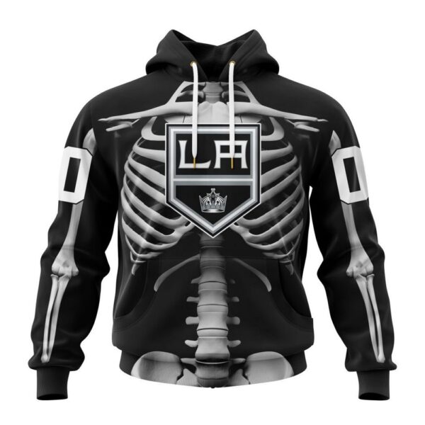 Customized NHL Los Angeles Kings Hoodie Special Skeleton Costume For Halloween Hoodie