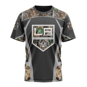 Customized NHL Los Angeles Kings T Shirt Special Camo Hunting Design T Shirt 1