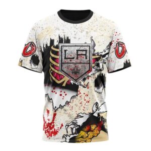 Customized NHL Los Angeles Kings T Shirt Special Zombie Style For Halloween T Shirt 1