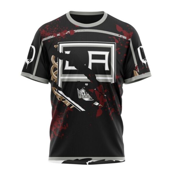 Customized NHL Los Angeles Kings T-Shirt Specialized Design Jersey With Your Ribs For Halloween T-Shirt