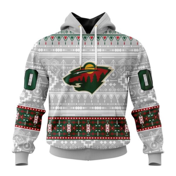 Customized NHL Minnesota Wild Hoodie Special Native Design Hoodie