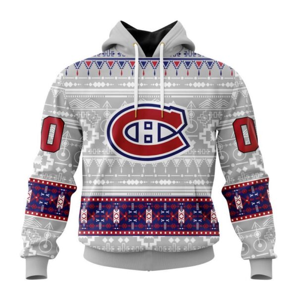 Customized NHL Montreal Canadiens Hoodie Special Native Design Hoodie