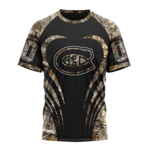 Customized NHL Montreal Canadiens T Shirt Special Camo Hunting T Shirt 1