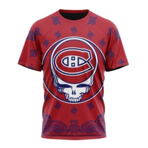Customized NHL Montreal Canadiens T Shirt Special Grateful Dead Design T Shirt 1
