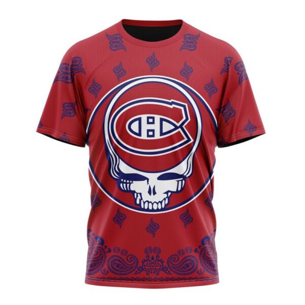 Customized NHL Montreal Canadiens T-Shirt Special Grateful Dead Design T-Shirt