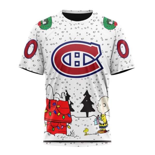 Customized NHL Montreal Canadiens T-Shirt Special Peanuts Design T-Shirt