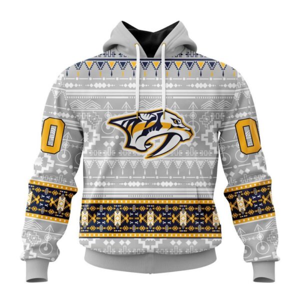 Customized NHL Nashville Predators Hoodie Special Native Design Hoodie