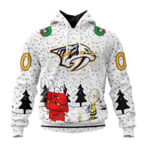 Customized NHL Nashville Predators Hoodie Special Peanuts Design Hoodie 1