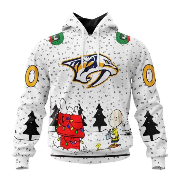 Customized NHL Nashville Predators Hoodie Special Peanuts Design Hoodie