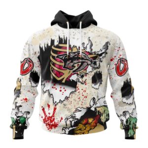 Customized NHL Nashville Predators Hoodie Special Zombie Style For Halloween Hoodie 1