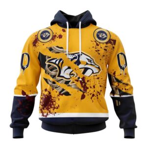 Customized NHL Nashville Predators Hoodie Specialized Design Jersey With Your Ribs For Halloween Hoodie 1