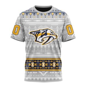 Customized NHL Nashville Predators T Shirt Special Native Design T Shirt 1