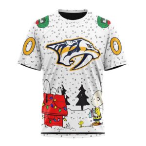 Customized NHL Nashville Predators T Shirt Special Peanuts Design T Shirt 1