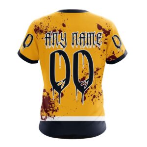 Customized NHL Nashville Predators T Shirt Specialized Design Jersey With Your Ribs For Halloween T Shirt 2