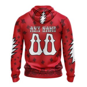 Customized NHL New Jersey Devils Hoodie Special Grateful Dead Design Hoodie 2