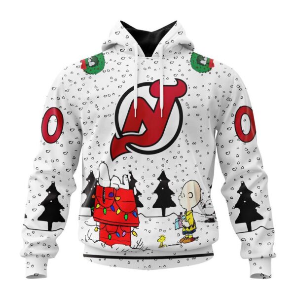 Customized NHL New Jersey Devils Hoodie Special Peanuts Design Hoodie