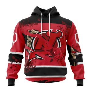 Customized NHL New Jersey Devils Hoodie Specialized Design Jersey With Your Ribs For Halloween Hoodie 1