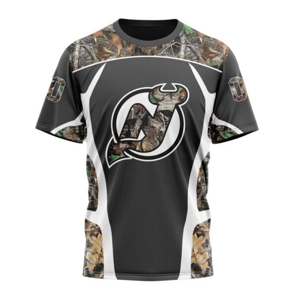 Customized NHL New Jersey Devils T-Shirt Special Camo Hunting Design T-Shirt