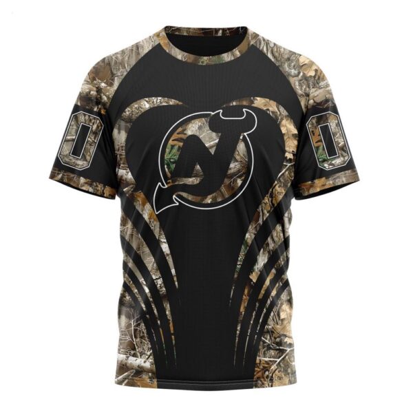 Customized NHL New Jersey Devils T-Shirt Special Camo Hunting T-Shirt