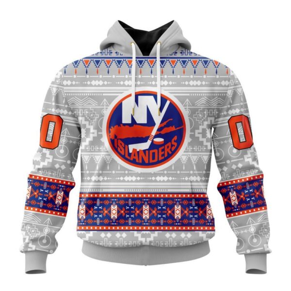 Customized NHL New York Islanders Hoodie Special Native Design Hoodie