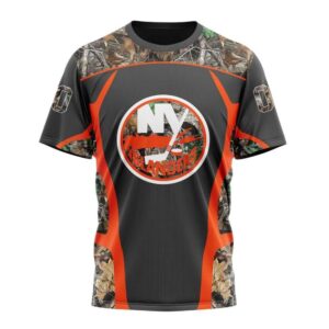 Customized NHL New York Islanders T Shirt Special Camo Hunting Design T Shirt 1