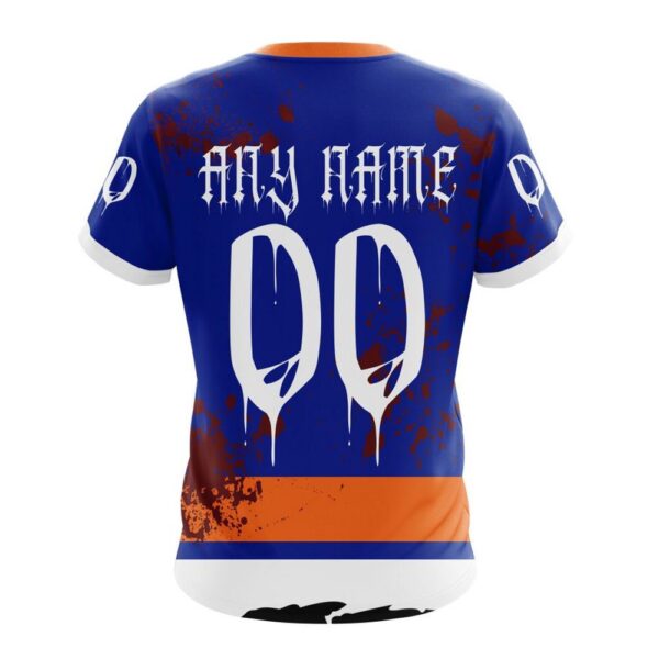 Customized NHL New York Islanders T-Shirt Specialized Design Jersey With Your Ribs For Halloween T-Shirt