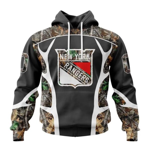 Customized NHL New York Rangers Hoodie Special Camo Hunting Design Hoodie