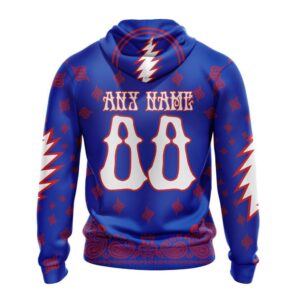 Customized NHL New York Rangers Hoodie Special Grateful Dead Design Hoodie 2