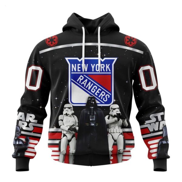 Customized NHL New York Rangers Hoodie Special Star Wars Design May The 4th Be With You Hoodie