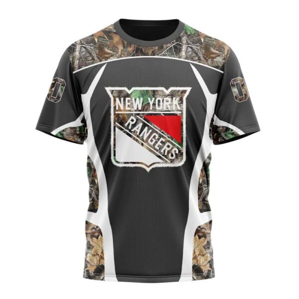 Customized NHL New York Rangers T-Shirt Special Camo Hunting Design T-Shirt