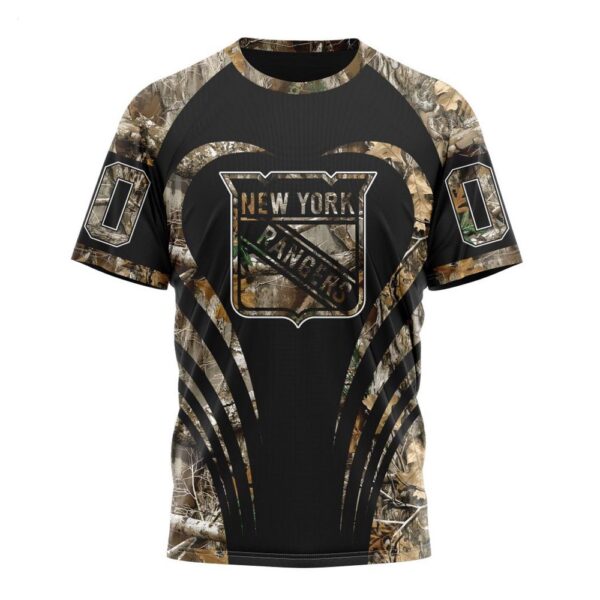 Customized NHL New York Rangers T-Shirt Special Camo Hunting T-Shirt