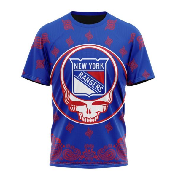 Customized NHL New York Rangers T-Shirt Special Grateful Dead Design T-Shirt