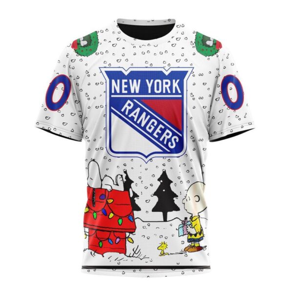 Customized NHL New York Rangers T-Shirt Special Peanuts Design T-Shirt