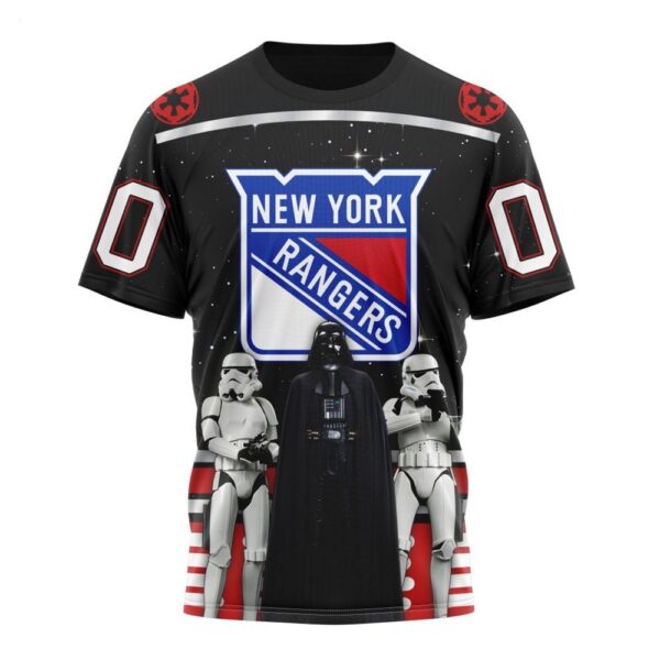 Customized NHL New York Rangers T-Shirt Special Star Wars Design May The 4th Be With You T-Shirt