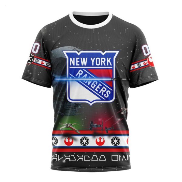 Customized NHL New York Rangers T-Shirt Special Star Wars Design T-Shirt