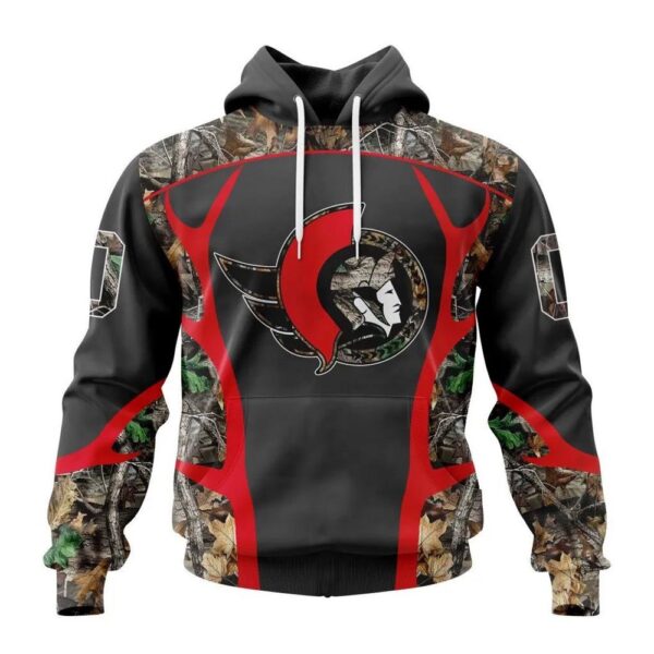 Customized NHL Ottawa Senators Hoodie Special Camo Hunting Design Hoodie